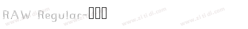 RAW Regular字体转换